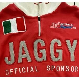Vtg 90s Jaggy Official Sponsor 25 Uovo d'Oro 1/4 Zip Pullover Men Small Italy JP